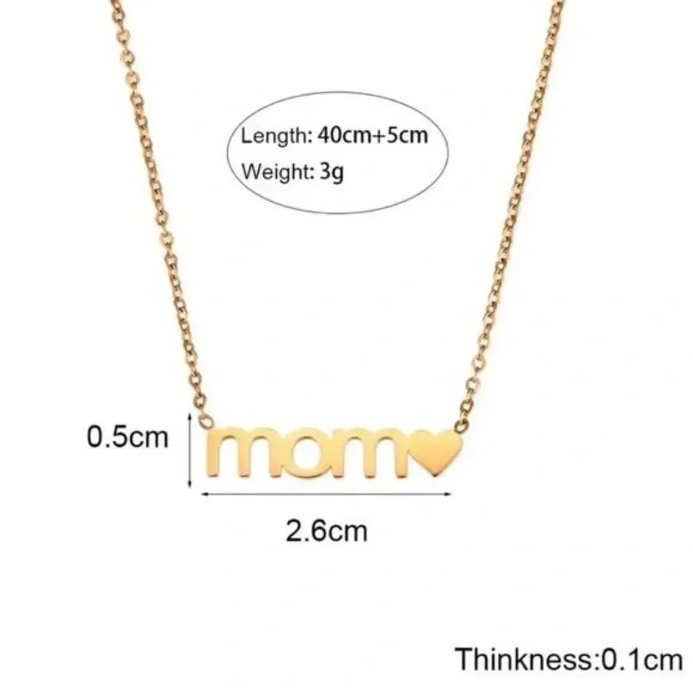 NEW MOM HEART 18K GOLD NECKLACE, NICE NECKLACE, CUTE NECKLACE - Picture 6 of 6